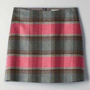 Wilfred Plaid Mini Skirt in Pink and Gray
